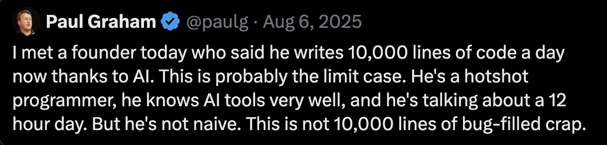 What do the 12,000 lines per day I write actually do