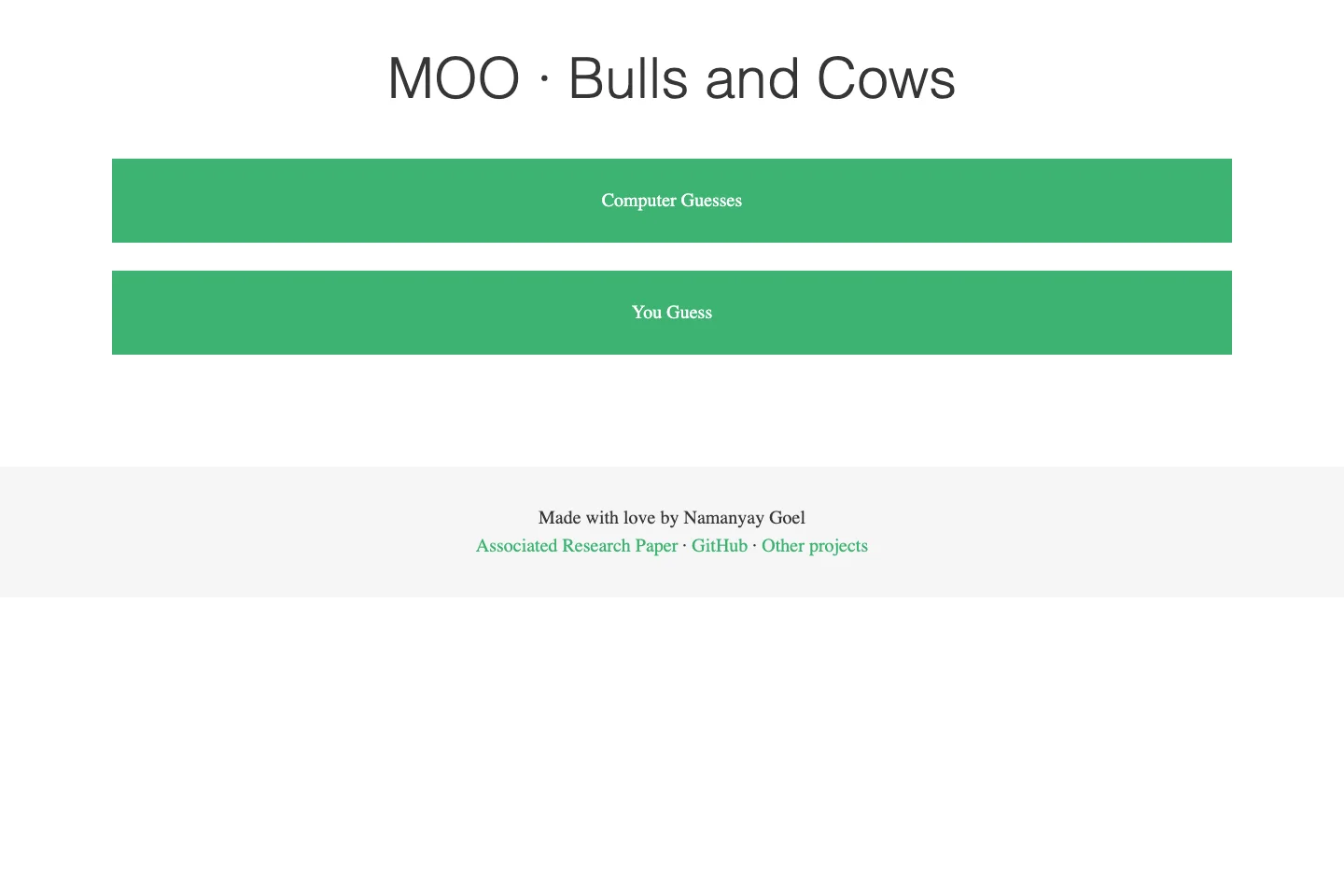 Bulls & Cows archive preview