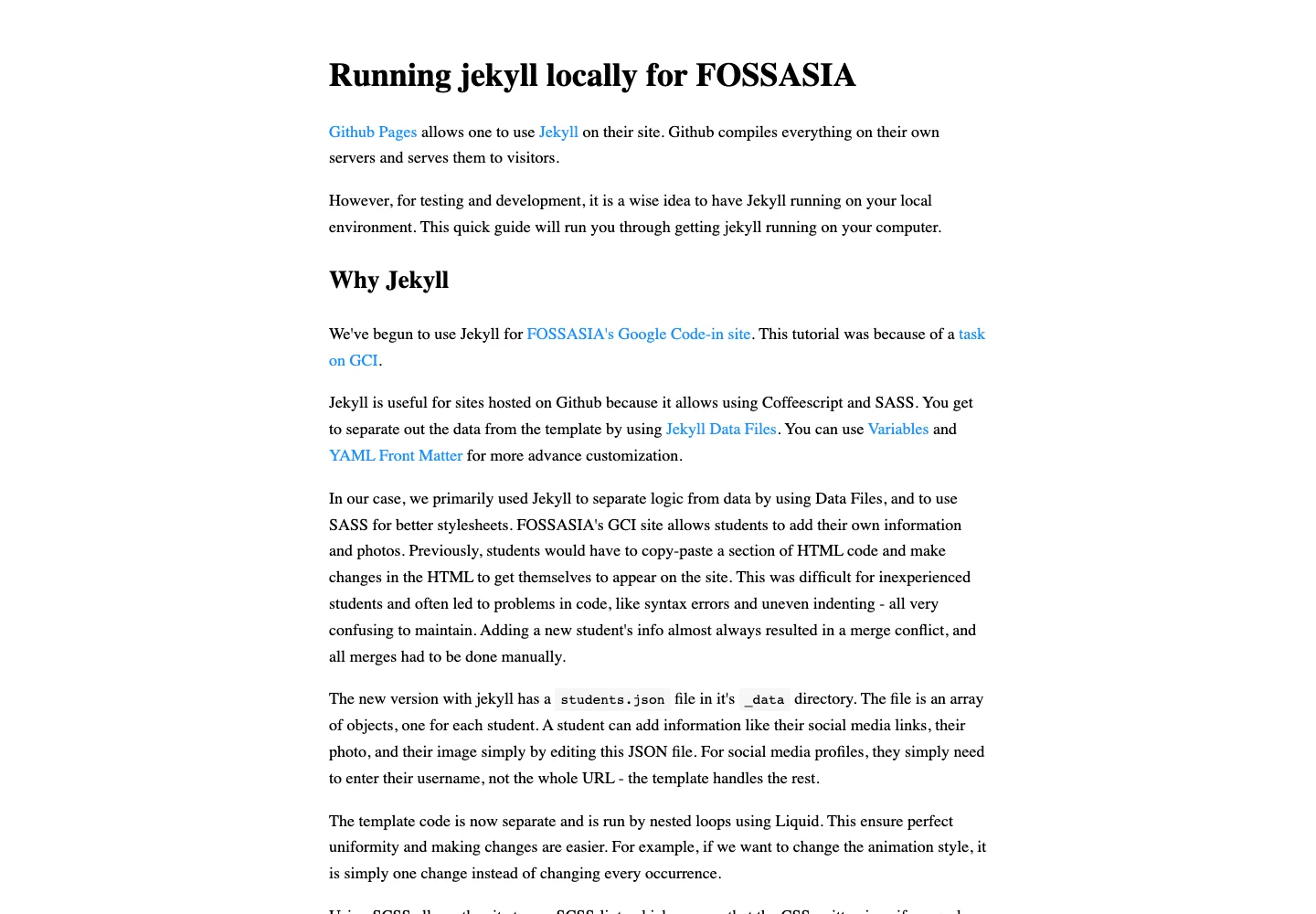 Google Code-in & FOSSASIA archive preview