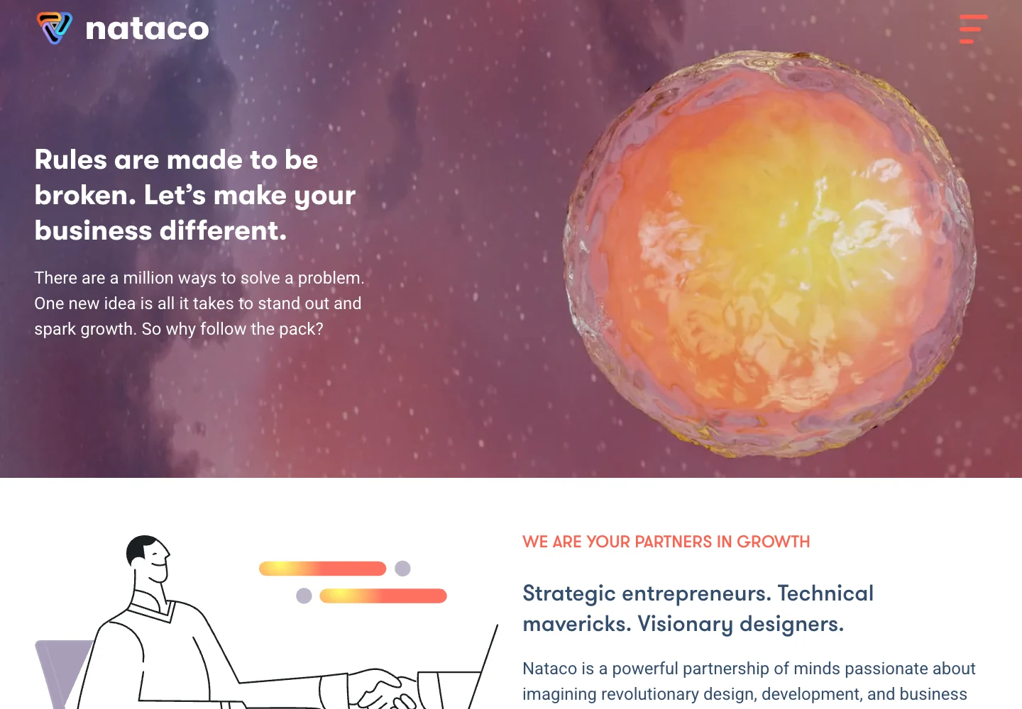 The original Nataco studio homepage