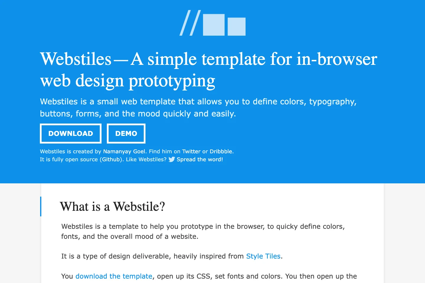 Webstiles archive preview