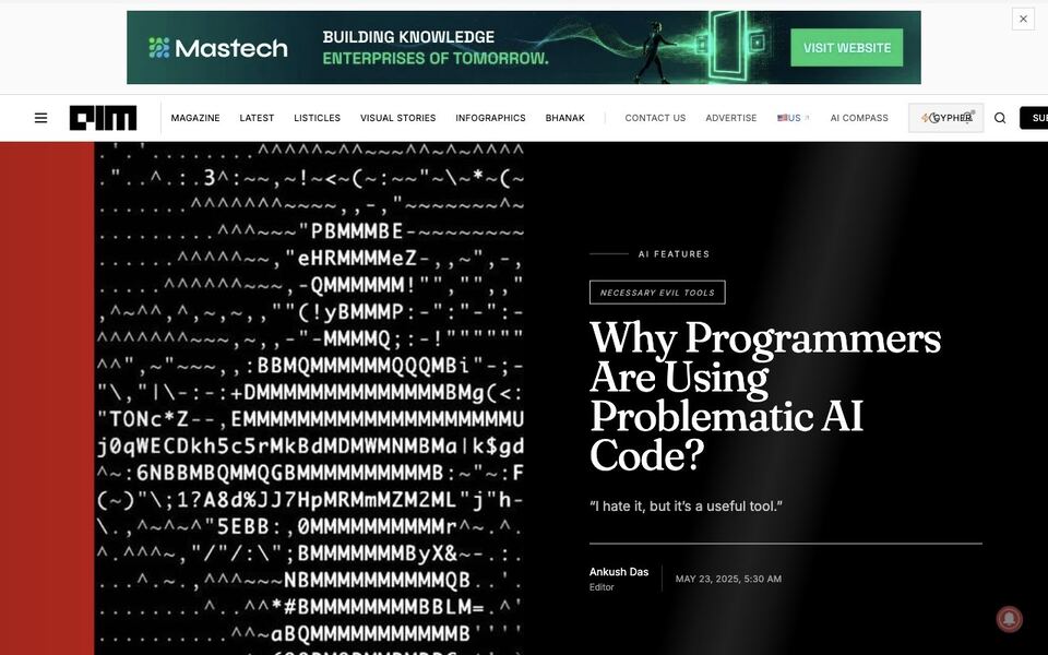Analytics India Magazine: Why Programmers Are Using Problematic AI Code?