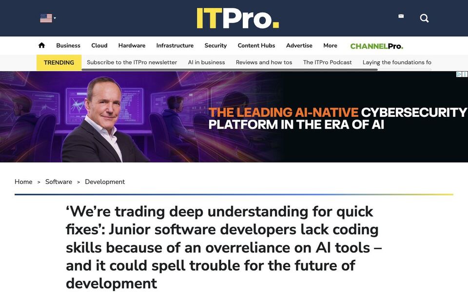 ITPro: “We’re trading deep understanding for quick fixes”: junior developers and AI tools