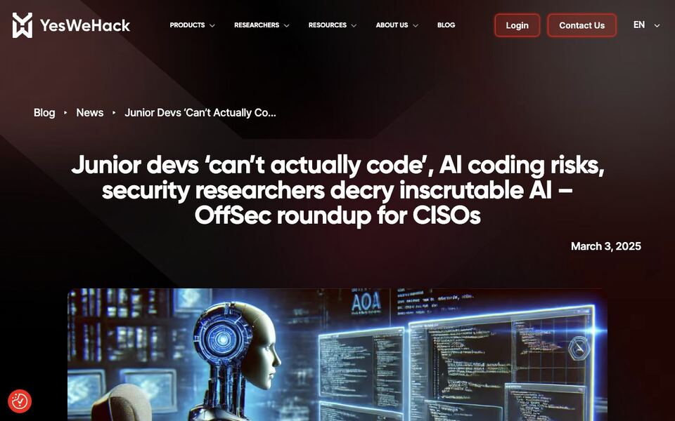 YesWeHack: Junior devs “can’t actually code” — OffSec roundup for CISOs